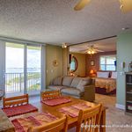 From the kitchen. Simply stunning views of the beach and water from almost everywhere in our home.