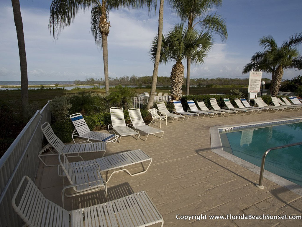 Plenty of places to relax by the pool